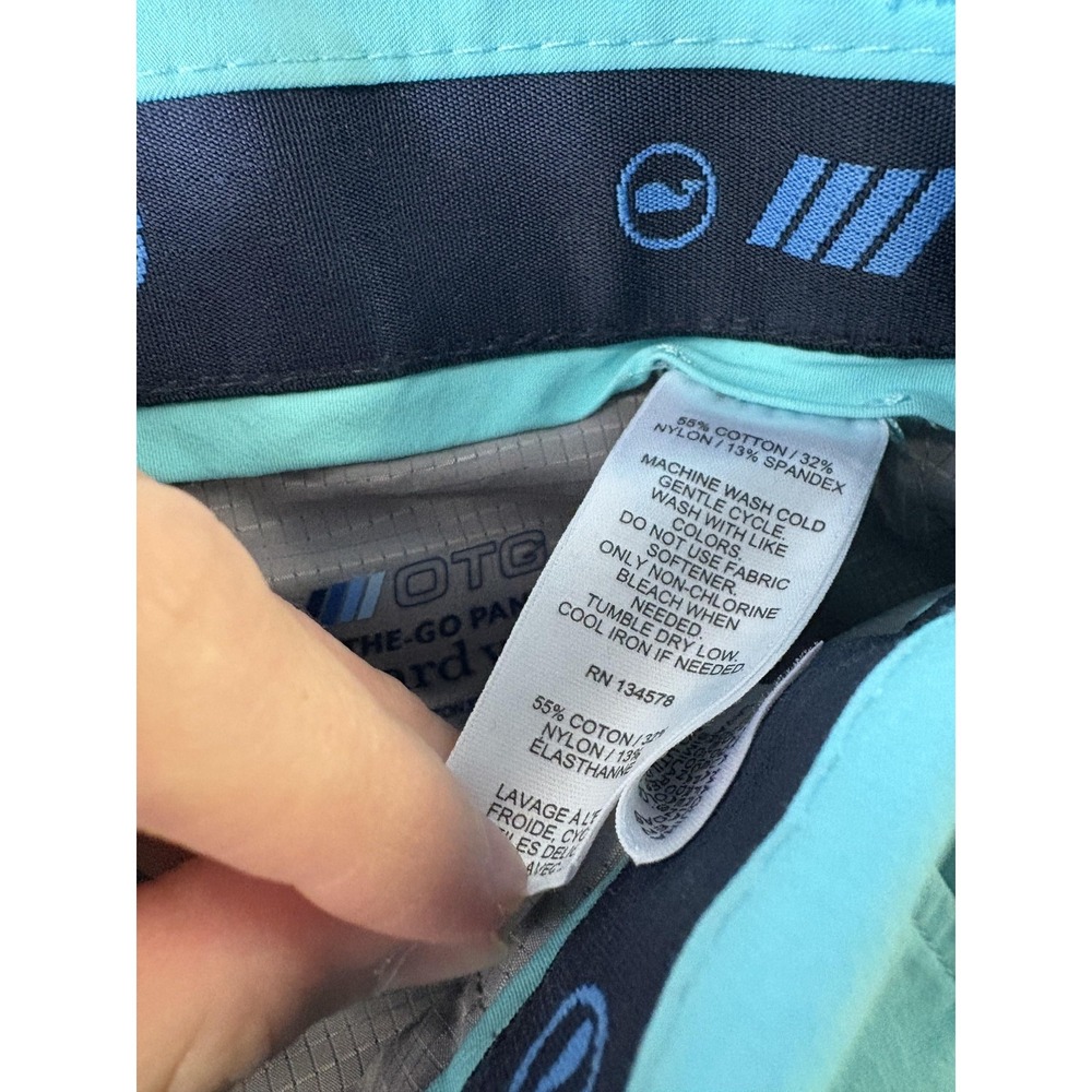 Vineyard Vines Pants Mens 30x30 Blue OTG On-The-Go Slim Chino Stretch Casual - Picture 4 of 5